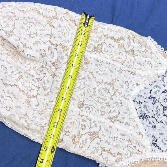 Whimsical Boho Wedding Gown Dress White Floral Lace Maxi Bride Love Everlasting - Picture 10 of 15